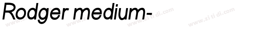 Rodger medium字体转换